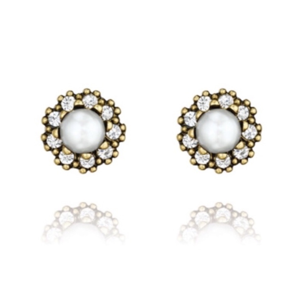 Chloe & Isabel Heirloom Pave & Pearl Stud Earrings